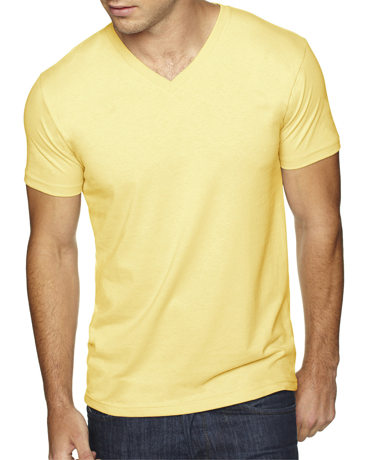 Next Level Premium Fitted Sueded V-neck T-shirt