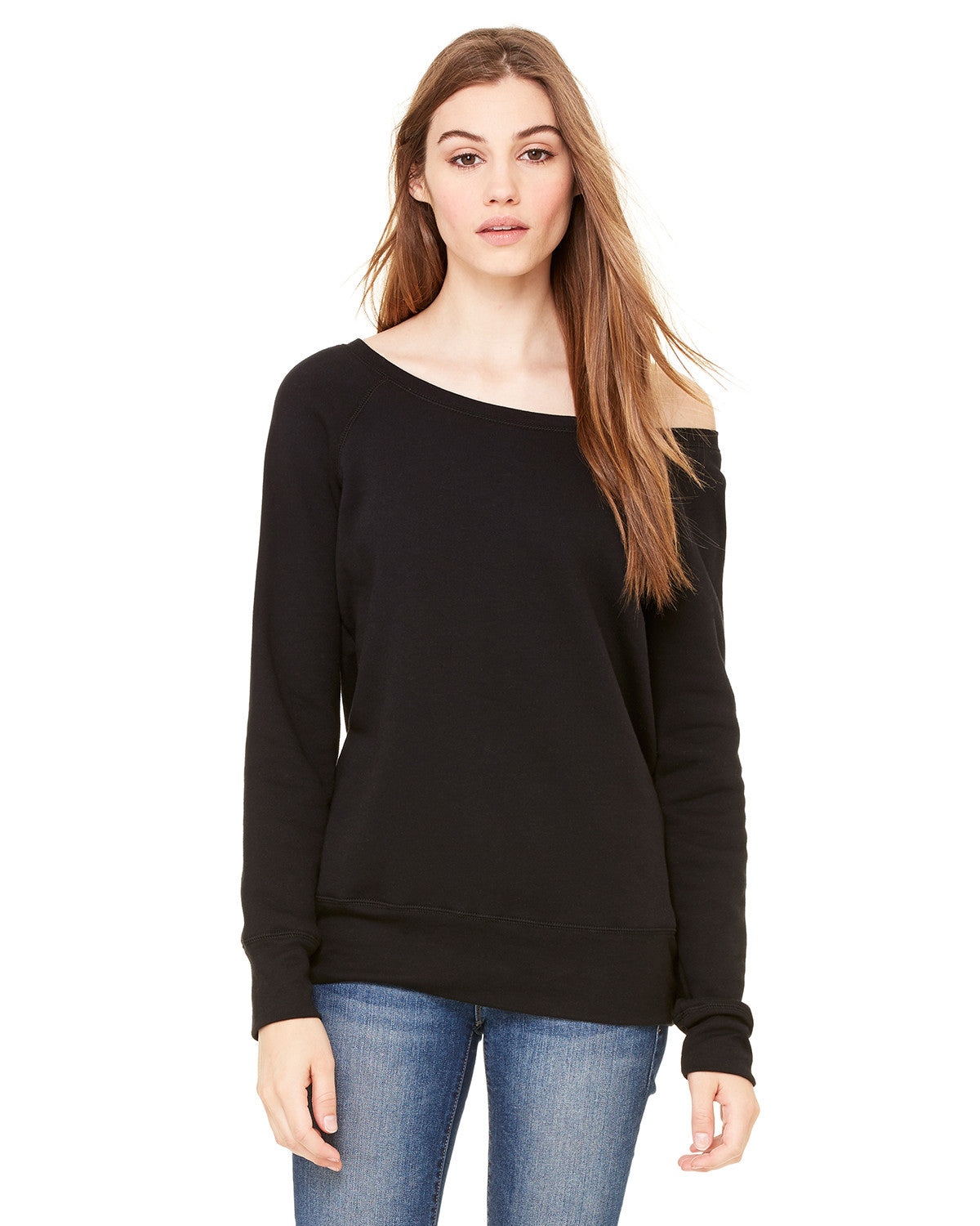 Bella Canvas Ladies Sponge Fleece Wide Neck Sweatshirt